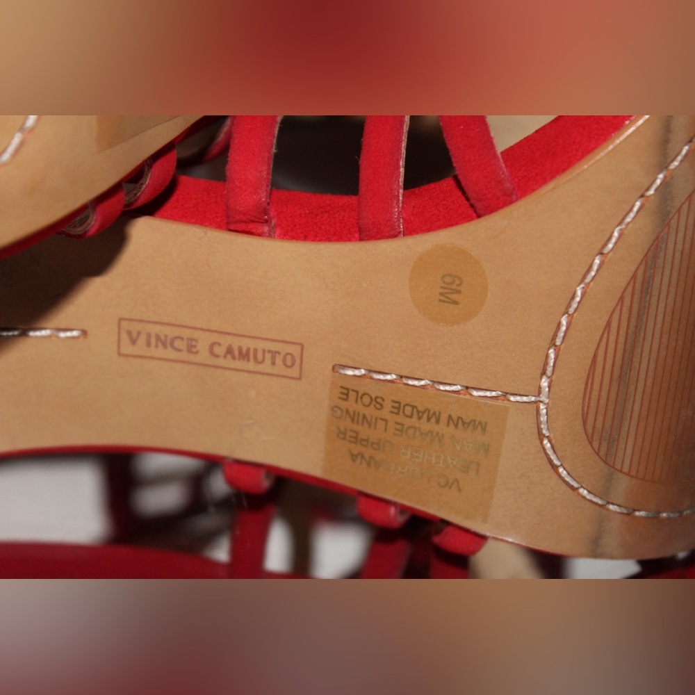 Vince Camuto Women’s 6M Lorrana Red Rose Heels - Picture 5 of 7